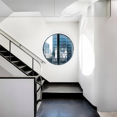 Staircase at NeueHouse Hollywood designed by Rockwell Group