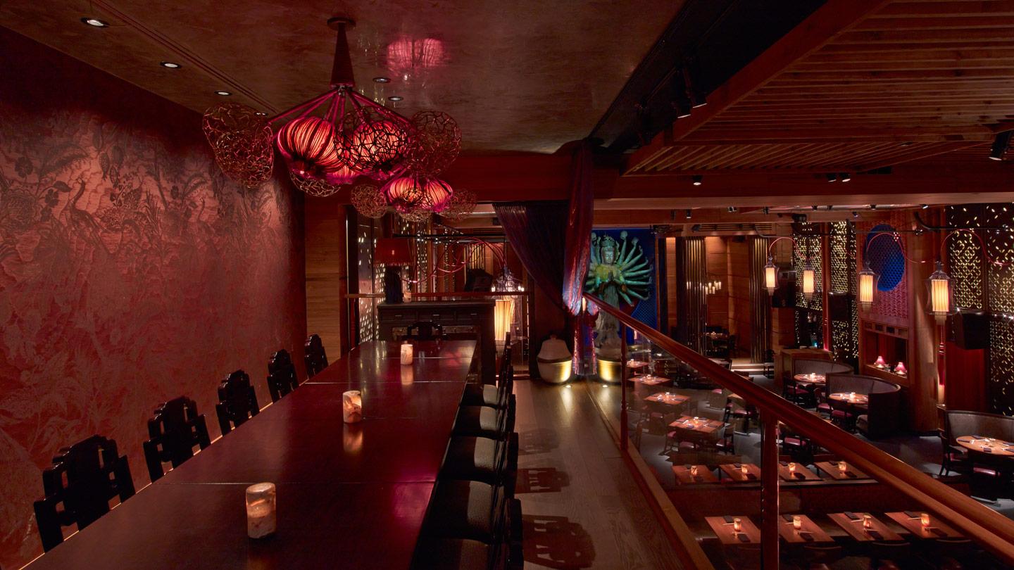 private dining room in tao downtown, nyc architect