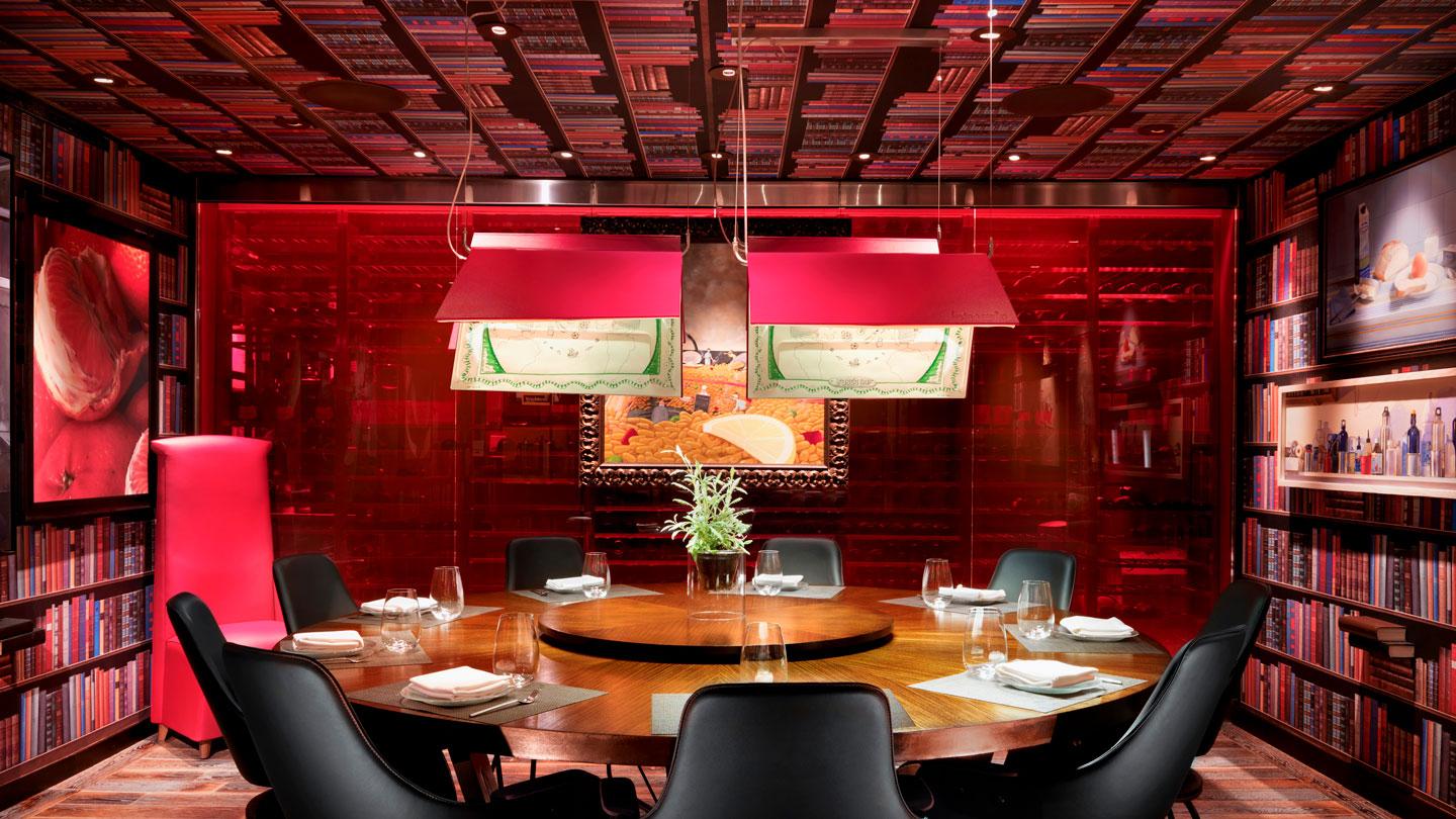 Jaleo's private dining room at The Cosmopolitan of Las Vegas designed by Rockwell Group Madrid