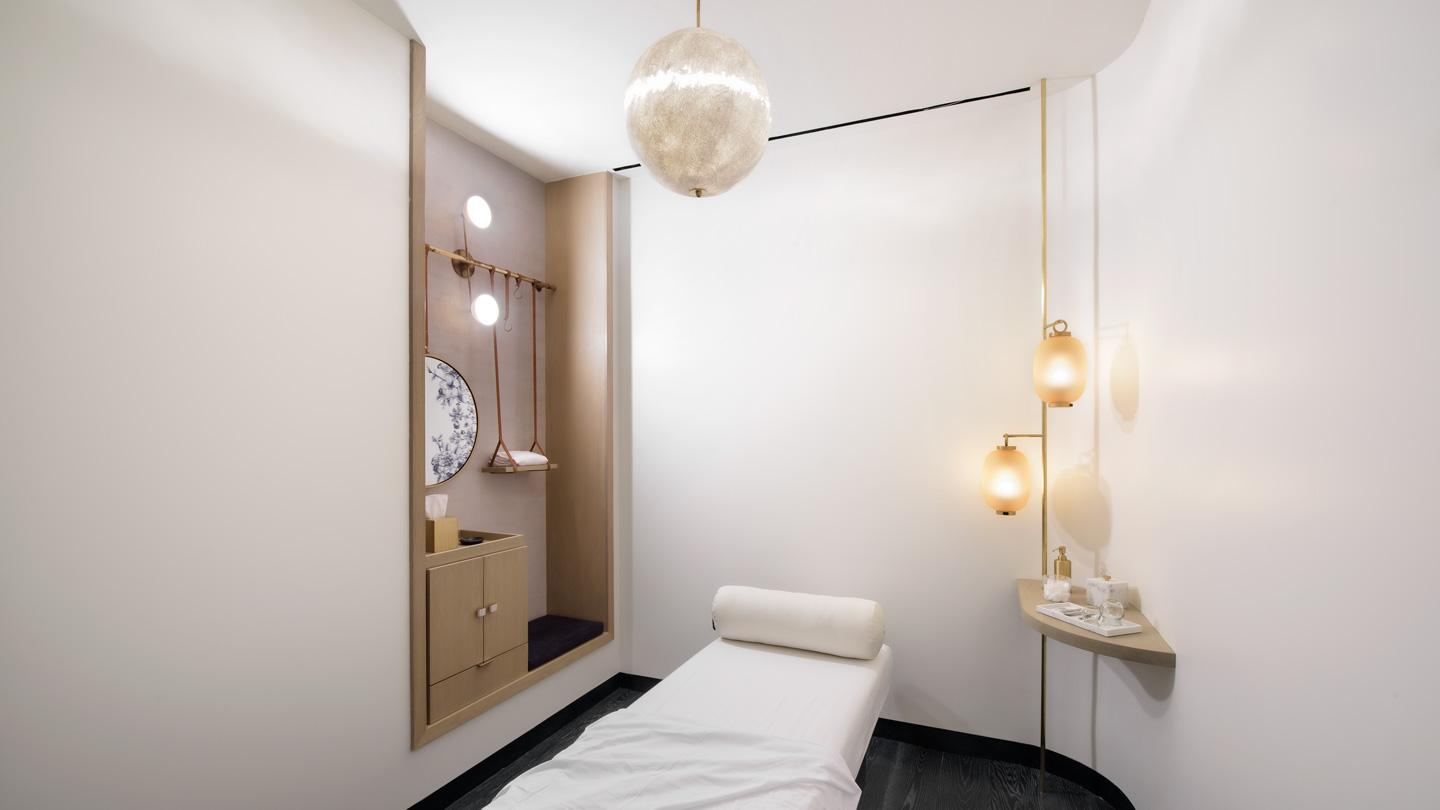 ORA's acupuncture treatment room designed by Rockwell Group.