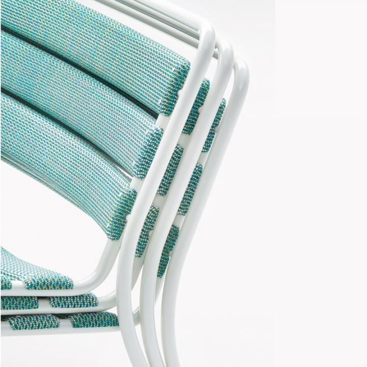 stack of three chairs, paola lenti, product design, furniture