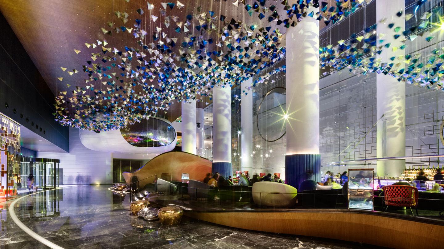 W Suzhou's lobby designed by Rockwell Group Madrid in China