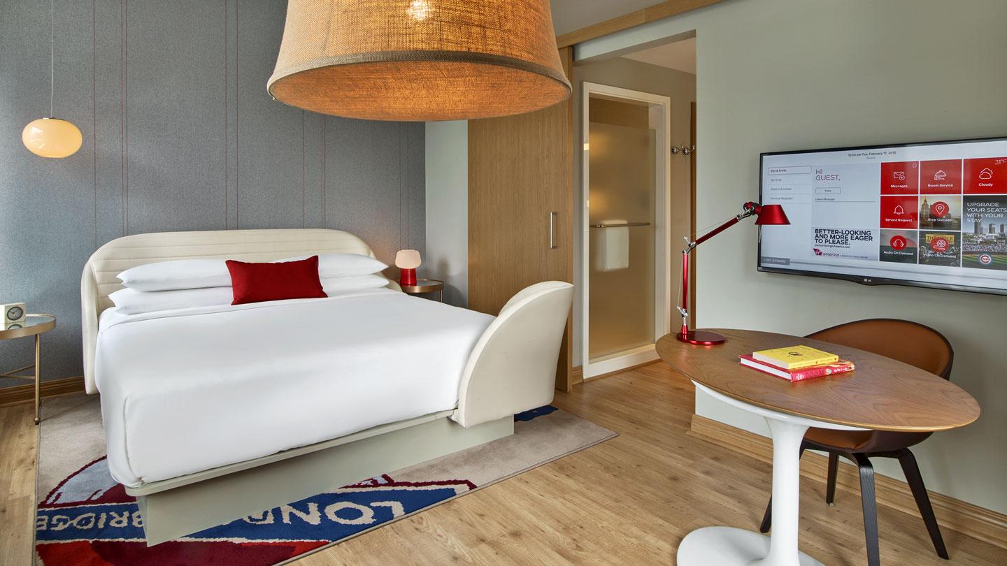Virgin Hotels Chicago's guestroom designed by Rockwell Group Madrid