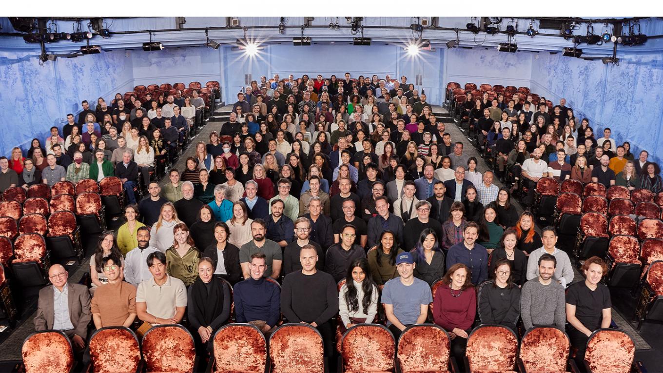 rockwell group staff photo at hayes theater auditorium
