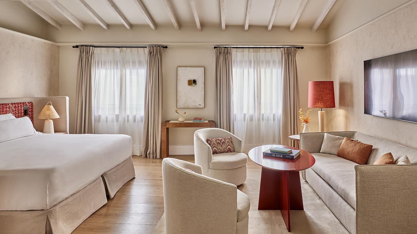 guestroom at posada terra santa hotel, spain
