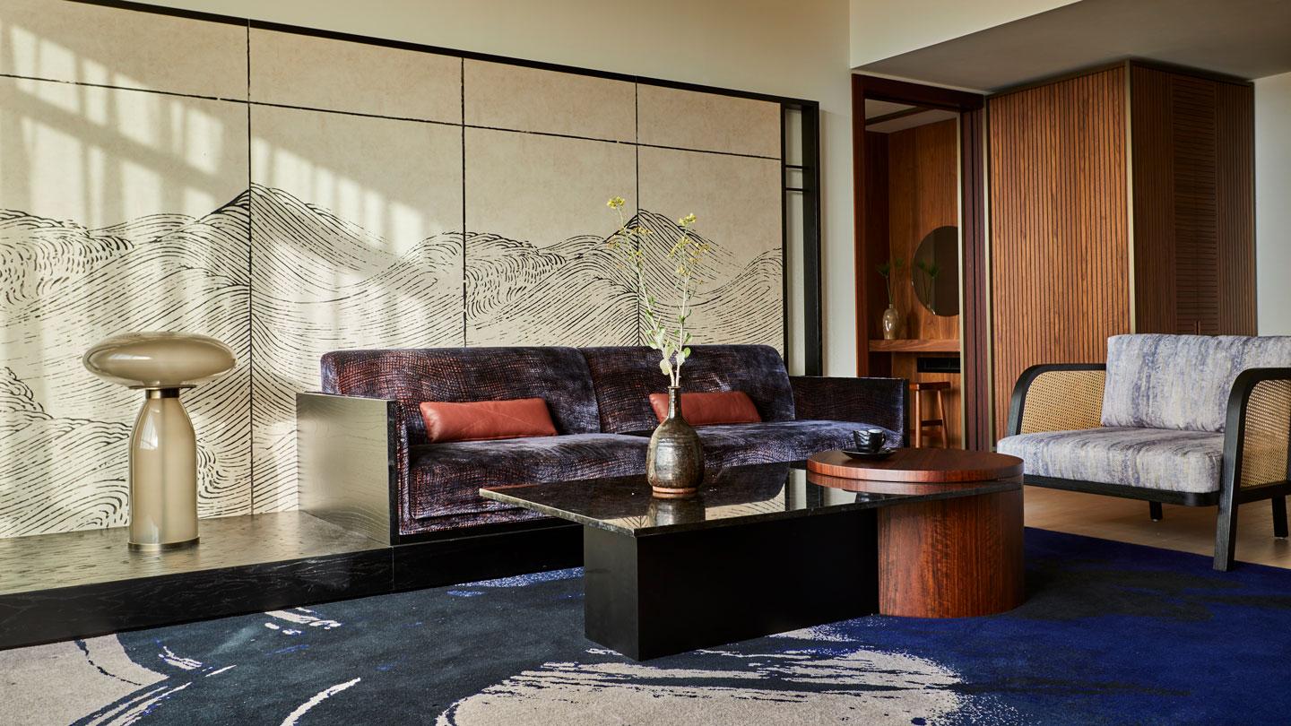 umi suite at nobu hotel barcelona, architecture, interior design, spain