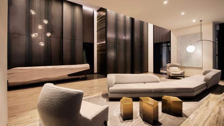 Apartment building lobby