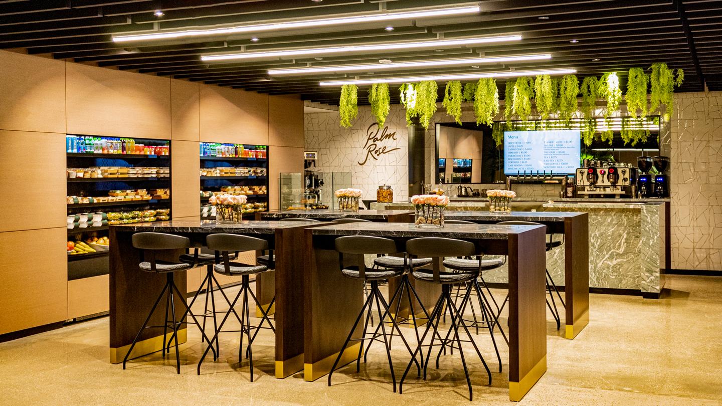 ease hospitality cafe, office design, fisher brothers