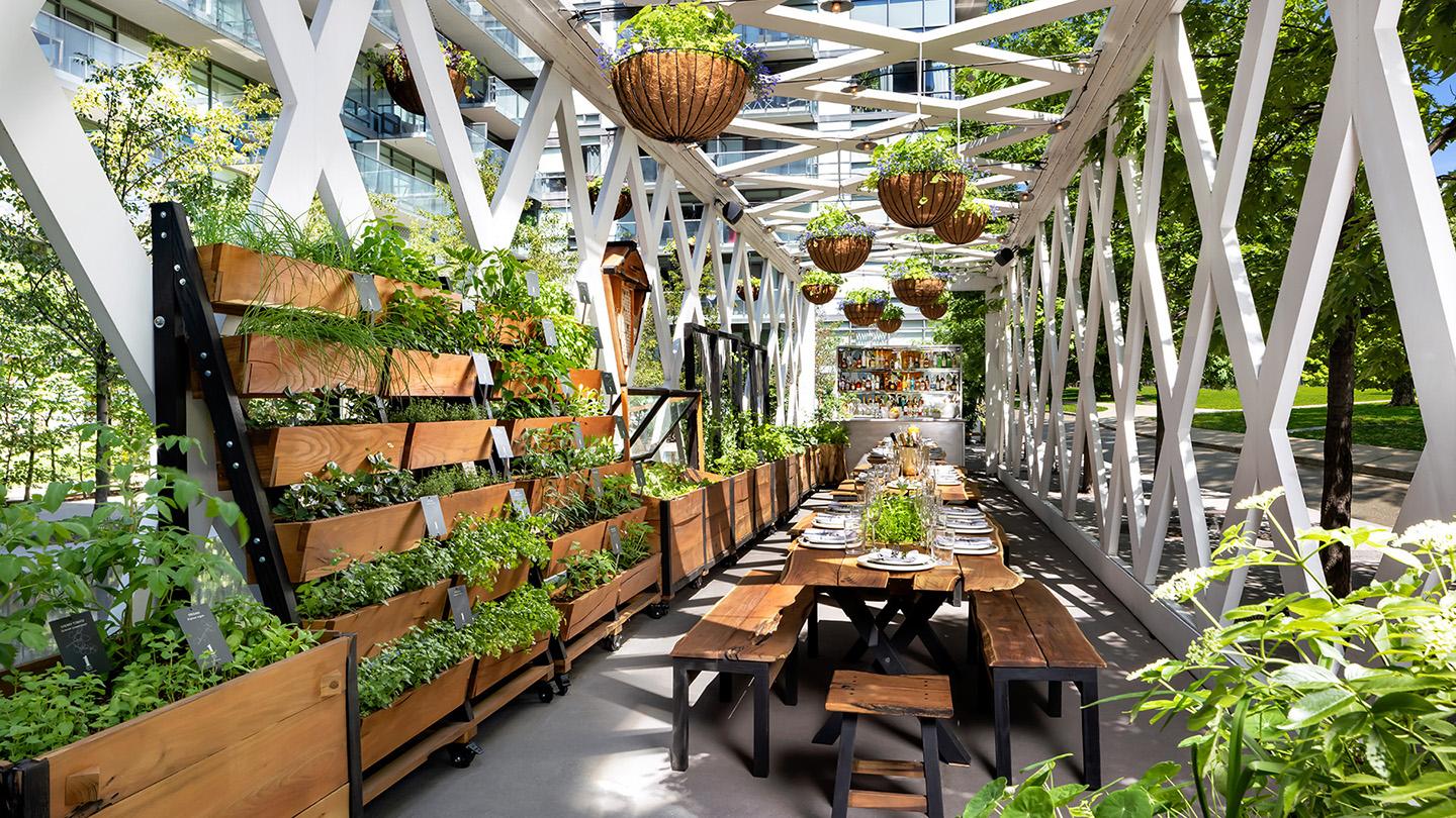1 hotel toronto garden pavilion biophilic design interior architecture; rockwell group