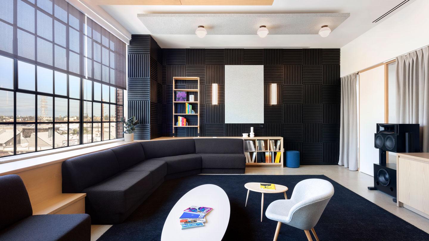 office at Warner Music Group headquarters, workplace design