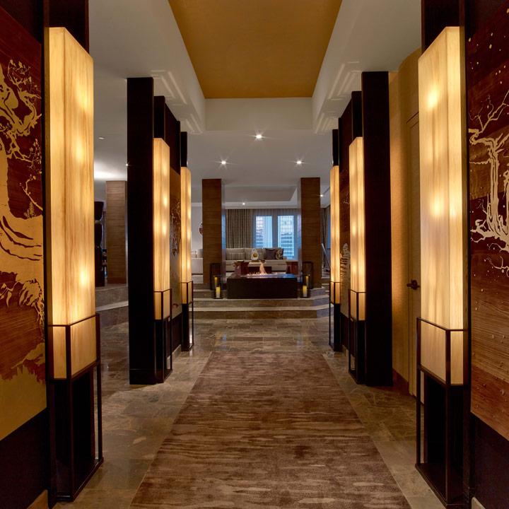 Entrance hall to the 10,300-square-foot Nobu Villa.