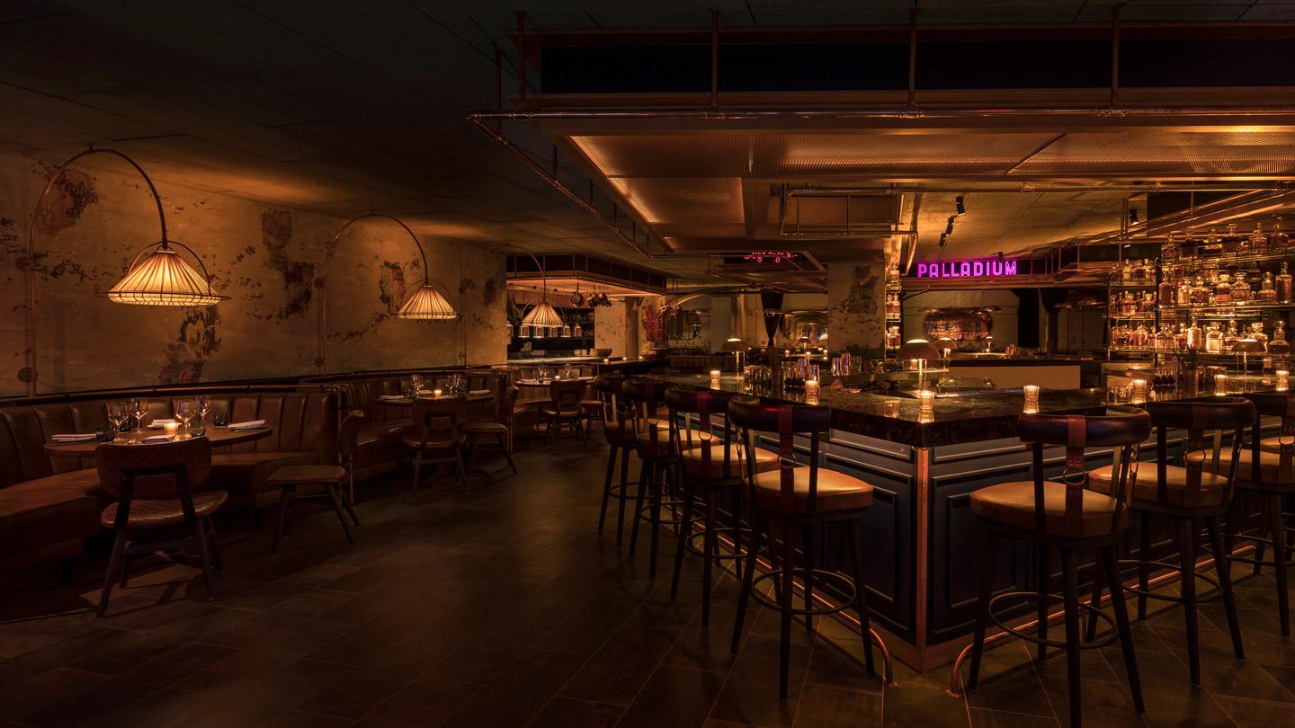 Cathedrale bar inside Moxy East Village designed by Rockwell Group