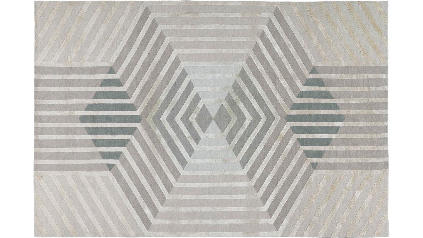 Hex area rug for The Rug Company designed by David Rockwell