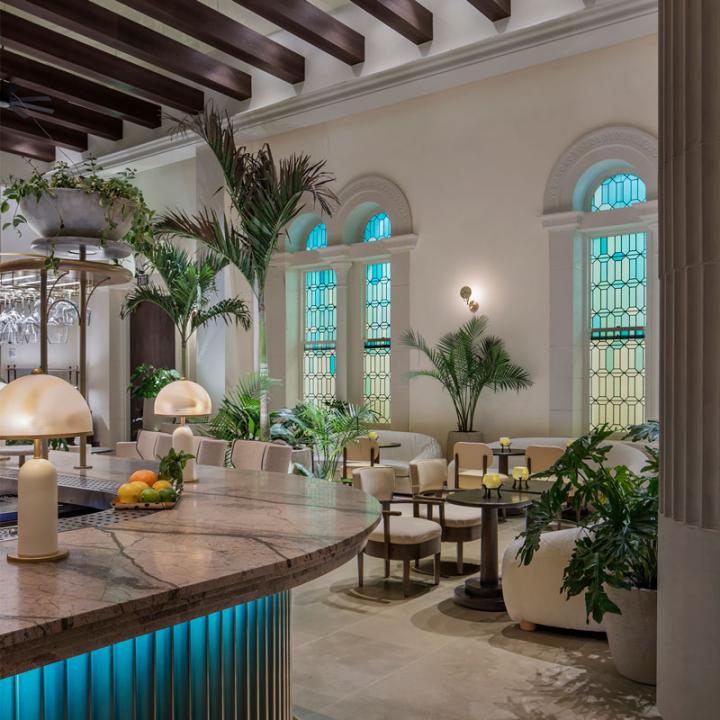 Lounge area at Palm Court bar, boca raton resort, major food group