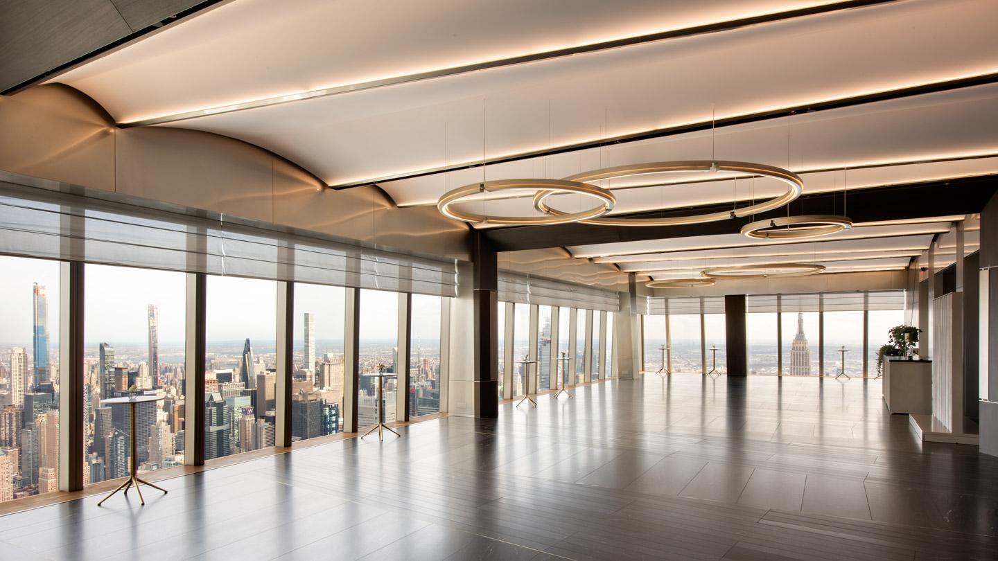 Event space and ballroom at Peak restaurant at Hudson Yards