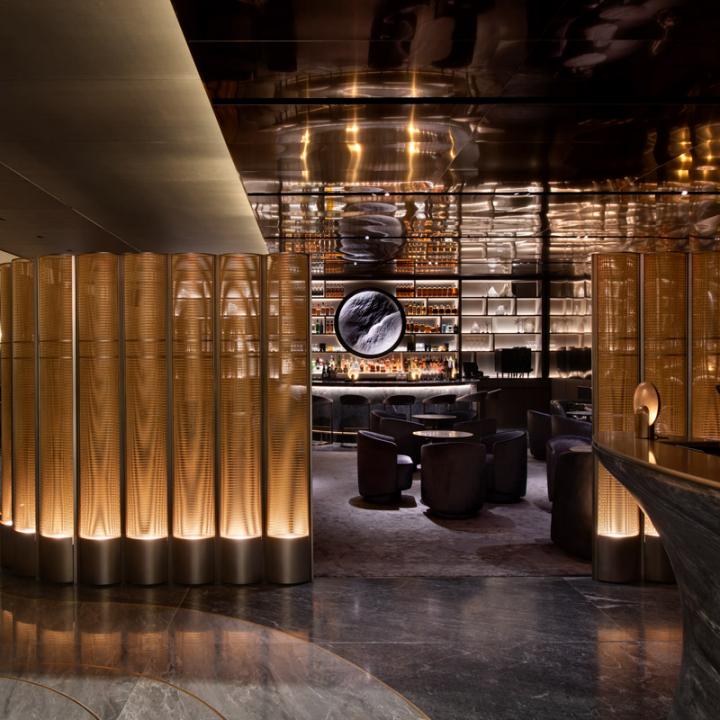 Bar and lounge at Peak restaurant at Hudson Yards