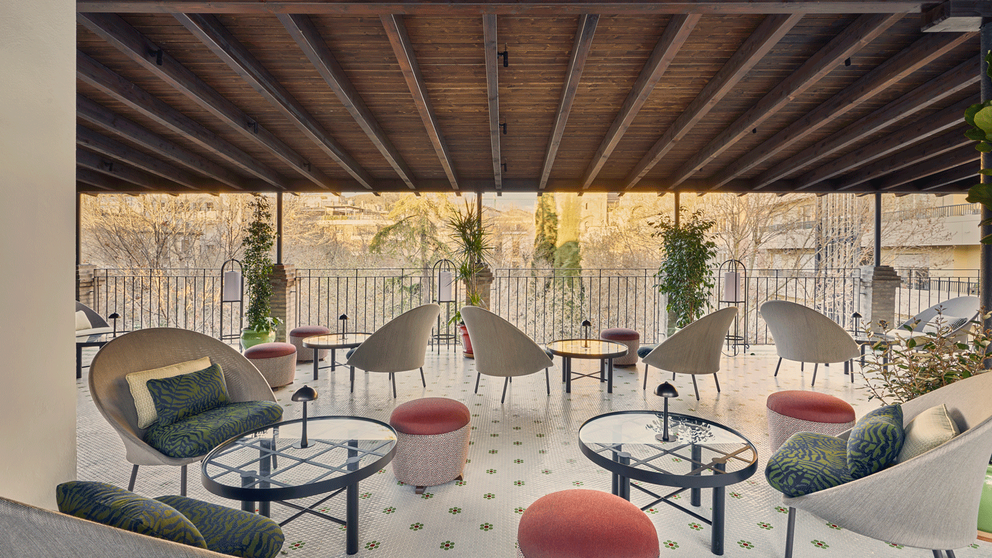 seda club rooftop design, boutique hotel, granada, spain, architecture, hospitality