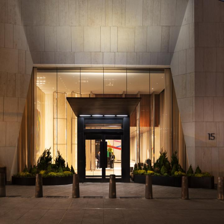 Exterior entrance to 15 Hudson Yards residential building