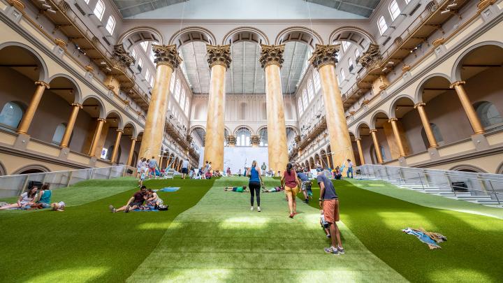 Lawn at the National Building Museum designed by LAB at Rockwell Group.