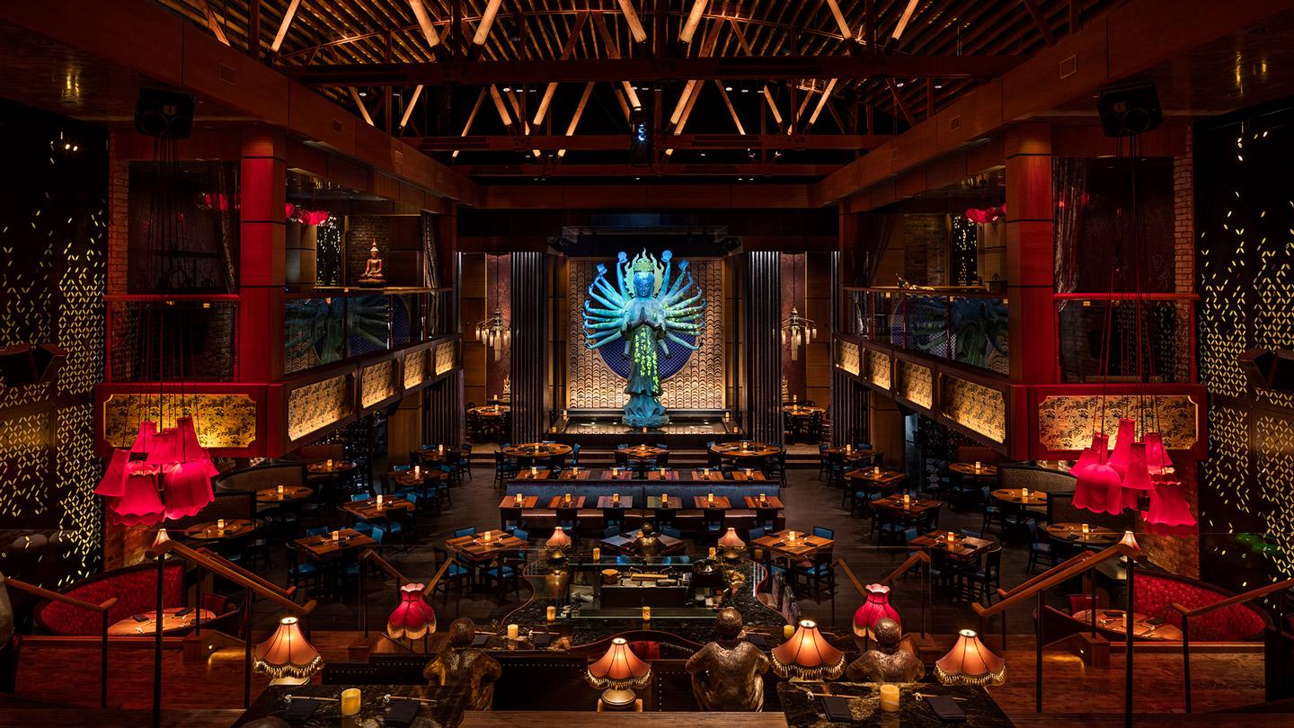 Main dining room of TAO Los Angeles designed by Rockwell Group