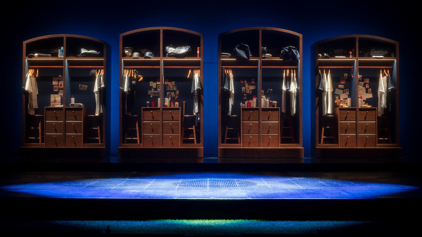 Take Me Out locker room set design, David Rockwell