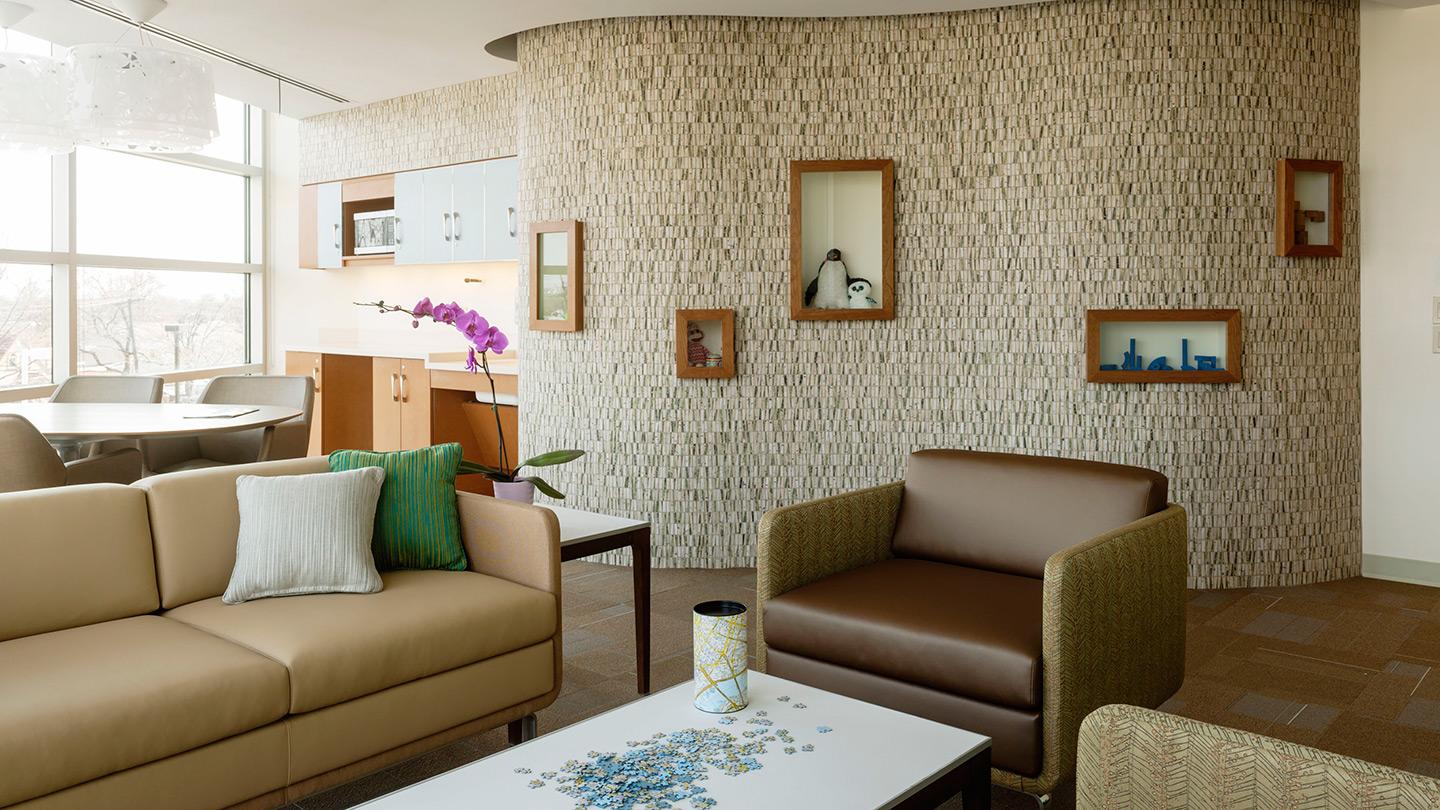 Cohen Children's Medical Center family lounge