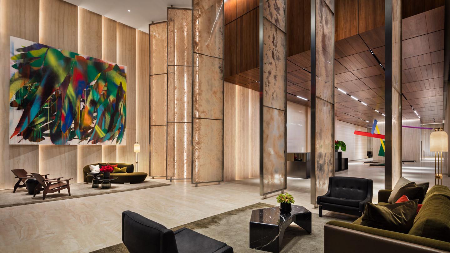 residential lobby, 15 hudson yards