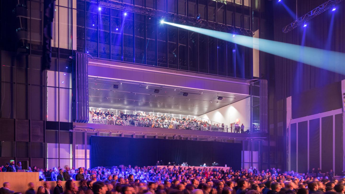 Soundtrack of America audience at The Shed performing arts center, New York City