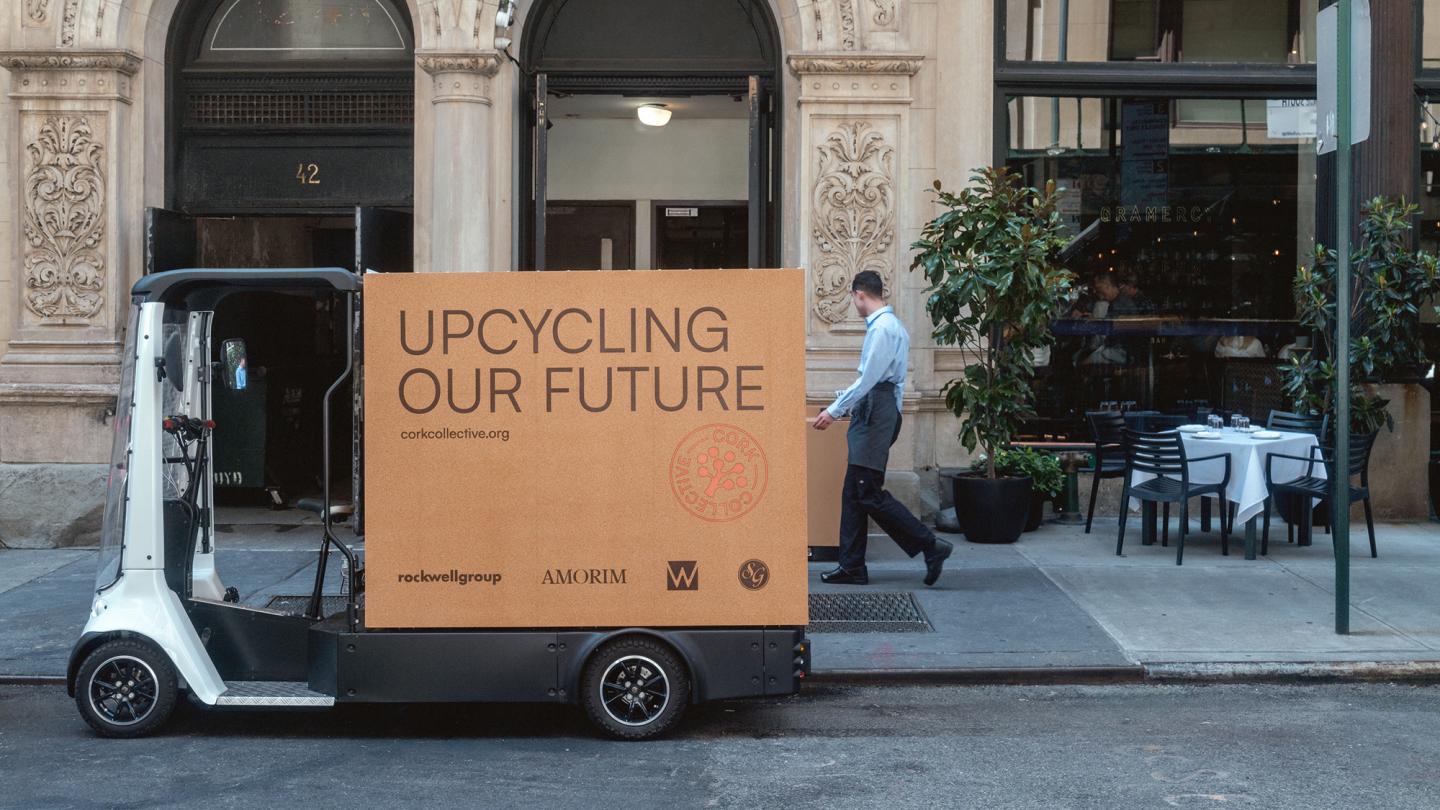 cork collective equad vehicle delivery restaurant on street nyc upcycling our future