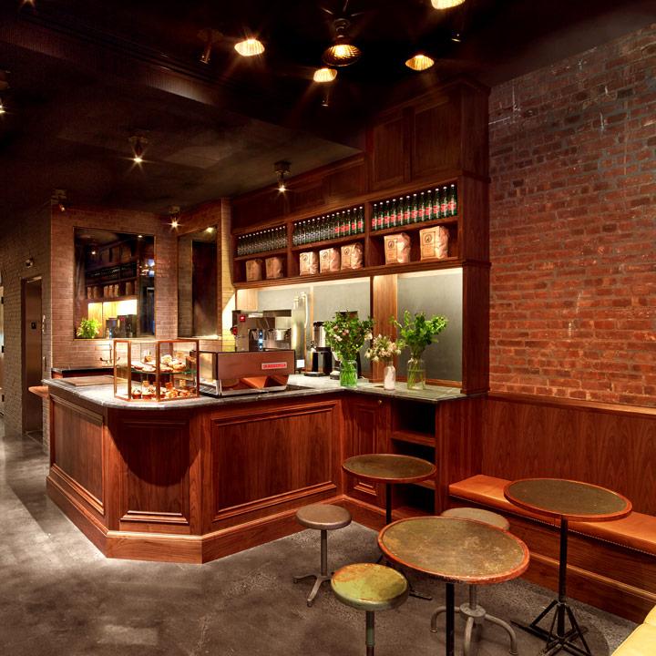coffee cafe in Shinola shop designed by rockwell group architects