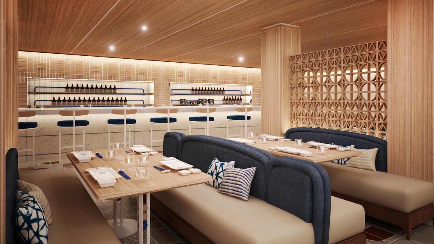 japanese bocce club boca raton resort; restaurant interior; rockwell group architecture design